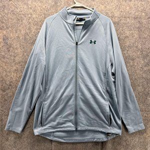 Under Armour Sweater Men Extra Large Adult Blue Full Zip Outdoors Sweatshirt Gym